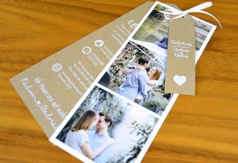 Hochzeitskarte mit Weissdruck